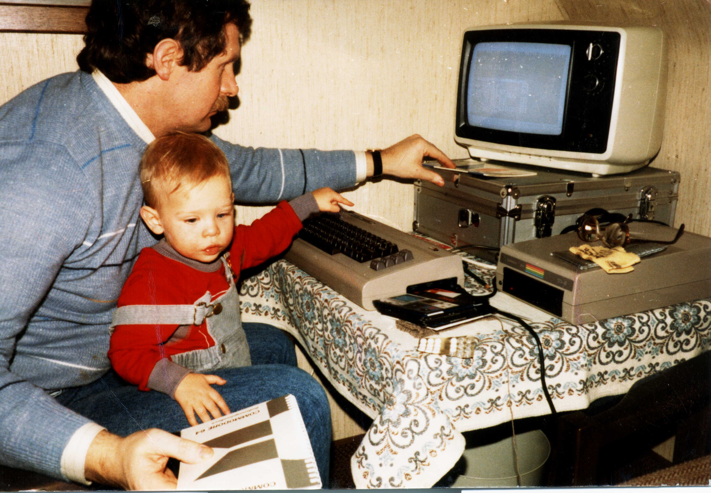 1984 Hans mit Christian in Freudenstadt