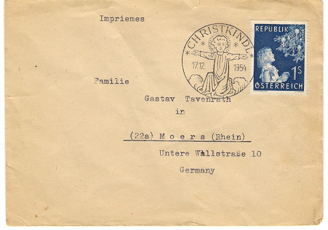 1954 Weihnachtsbrief von Raunicher. GAT